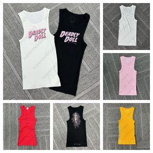 tank top designer tops tshirt women women shirt Letter print Cotton Vest Summer Casual Slim Sleeveless Vest Top for Women tops t shirt femme tank top women womens top