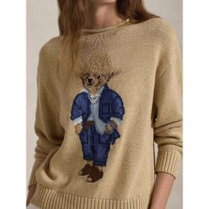 Autumn And Winter Sweaters Popular Teddy Bear Embroidery Pullover Retro Lazy Style Loose Sweater Pullovers Jumpers DREAM RECALL