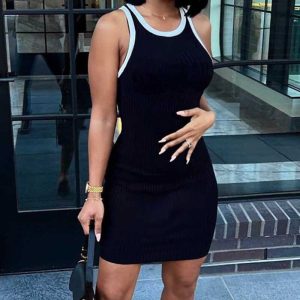 Fashion Dresses For Woman Letter Printed Summer Designer Dress Slim Quick Dry Mini Skirt Womens Clothing Plus Size 3xl 4xl