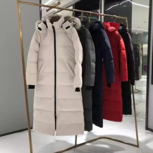 designer puffer down jacket women arctic jacket hooded winter long sleeve pocket arctic parka close-fitting thick warm coats size XS-XL