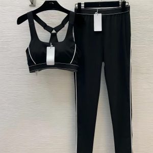 active pants designer yoga Tops pants womens Printed Two-Piece Sports Tank Set Fitness Ensemble