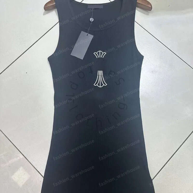 chrome dress New Pure Desire Spicy Girl Sanskrit Printed Neck Hanging Versatile Tank Top Designer dress Sleeveless camisole vest Slimming slimming womens to 7a4