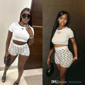 Womens Designer Tracksuits Sexy Suspenders Slimming 2 Two Piece Vest Yoga Pants Set Fashionable Printed Sports Outfits