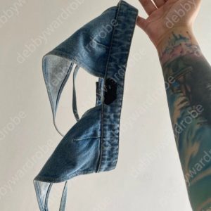 designer tank top womens designer denim Suspender crop top V-neck tops Bra clothing Women Sexy Triangle Logo Shiny womens clothes designer clothes women t shirt women