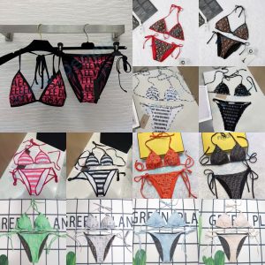 Womens Bikinis beach wear swimwear designer woman Comfortable Swimwear Reversible Beach Bikinis Summer Swimsuit Stripe Letter Pattern Bathing Suits Size S-XL
