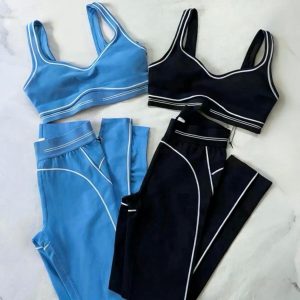 Women's Yoga Set Heart Throb Bra + Leggings Yogawomen Sets Gym Short Sports Outfit Pants Shaping Waist Fitness Jogging Sportswear Running