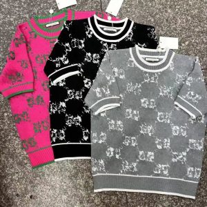 2025 Knitwear New Designer T Shirt Clothes Womens Clothing Pure Cotton Round Neck Short Sleeve Sign Letter Print s-l