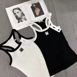 Paris designer CC summer new slim-fit womens sport tank top fashion letter leggings shorts womens top