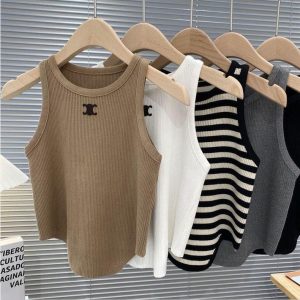 designer women tank tops t shirts summer tees crop top embroidery miumius guccily pradaly loewely chanels lululemons ralphs laurens fendis alos celines