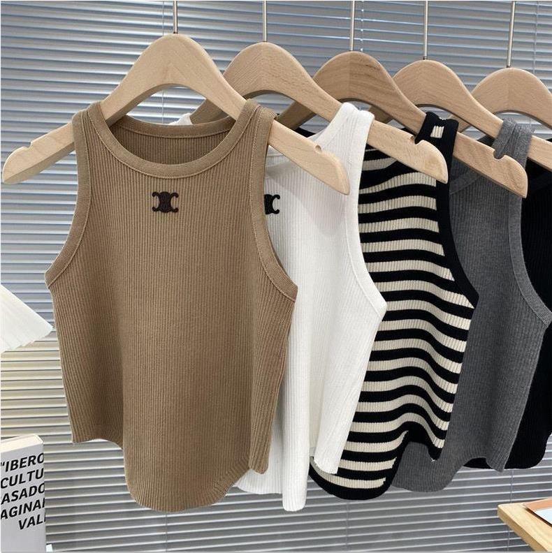 designer women tank tops t shirts summer tees crop top embroidery miumius guccily pradaly loewely chanels lululemons ralphs laurens fendis alos celines