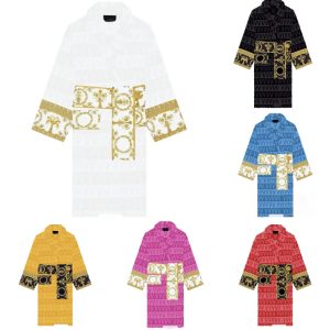 bathrobe long bath robe mens womens unisex sleepwear letters printing blend woolen versacelies versace2 cotton fabric wholesale 2 pieces 5% off