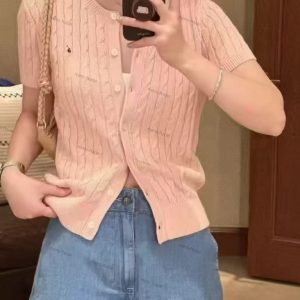 Designer Women's Sweater Polo Sweater Women's Fashion High Quality Knitted Sweater Casual Embroidery