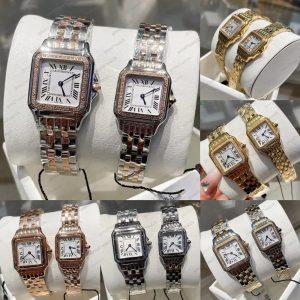 Designer Ladies Watch Retro Style Two-Tone Square Quartz Watch Sapphire Crystal Mirror Couple Model Daily Wear Multiple Color Options