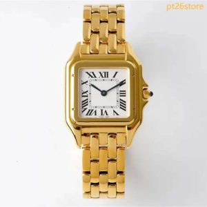 Designer Fashion Womens Gold Watches High Quality Panthere 22mm 27mm Square Watch Gift Classic Sapphire Waterproof Weddings Montre Luxe Gold Sier Color