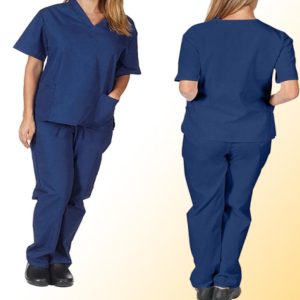 Women039s Pants Capris Solid Color Unisex Men Women Short Sleeve V Neck Nurses Scrubs TopsPants Nursing Working Uniform Set 2137549