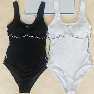 Luxury Letters Swimwear Bikinis Women Designer Color Blocked Velvet Swimsuits Summer Sexy Padded Bathing Suit Birthday Party Vacation Beachwear