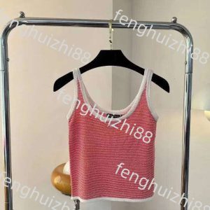 Designer Chanls Vintage Women's Tanks Camis Stripes Knitted Vest Sleeveless Sweater Tank Top 11B