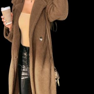 Pink Long Teddy Bear Jacket Coat Winter Thick Warm Oversized Chunky Outerwear Overcoat Women Faux Lambswool Fur Coats7758086