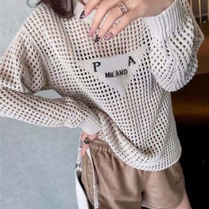 Women t shirt designer shirts tops woman clothes womens hollow out White knit tees cotton fashion Womens Clothing woman short sleeved tshirts