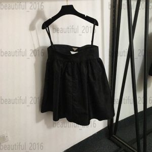 Casual Dress designer Nylon Designer Sleeveless Summer Luxury For Women Spaghetti Strap Dress Short Ladies Womens One Piece