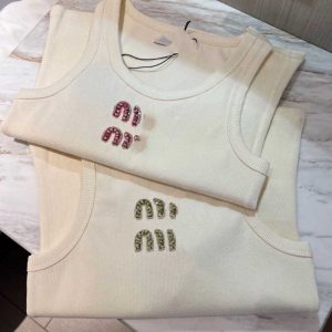 Vest Spring Summer New Heavy Crystal Rhinestone Letter Slim Fit Base Camisole Women Sleeveless Top T260304