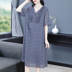 New Ladies Super Loose Plus Size Fragmented Cool and Slim, Fat MM Middle aged Women's Wear