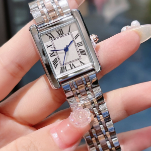 Designer Luxury fashion women tank watches stainless steel square fashion style watch lady quartz movement stainless steel strap casual womens wristwatches #985