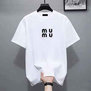 Summer fashion casual women's wear new T-shirt brand designer cotton casual printed letter pattern round neck short-sleeved couple T-shirt