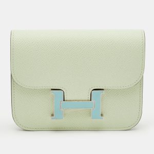 Herm&egrave;s Constance Slim Vert Fizz Epsom Leather Wallet, Wallets & Money Clips - Luxury Closet
