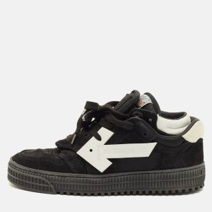 Off-White Floating Arrow Size 36 Black Fabric and Suede Lace Up Sneakers, Athletic Shoes & Sneakers - Luxury Closet
