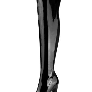 Platform Round Toe Chunky Heel Over The Knee High Boots Black/7 - Allegra K catalog