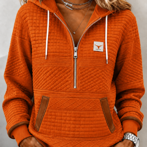 Women Geometric Hoodie Vintage Spring/Fall Long Sleeve Sweatshirt, JustFashionNow Sweatshirts & Hoodies, color:Orange|size:5XL