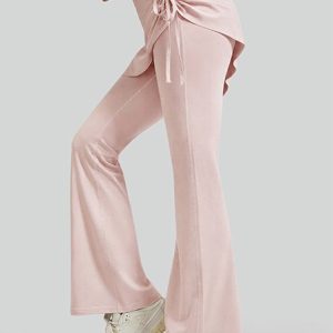 Faux-Layered Butt-Lifting Yoga Pants, JustFashionNow Leggings, color:Pink|size:XXL