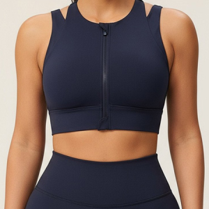 Simple Plain Sports Bra, JustFashionNow Bottom Shapewear, color:Navy Blue|size:5XL