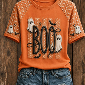 Women Text Letters Short Sleeve Tee T-shirt Crew Neck Casual Summer Top, JustFashionNow T-Shirts, color:Orange|size:5XL