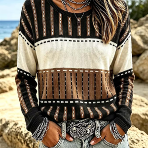 Women Abstract Long Sleeve Tee T-shirt Crew Neck Printing Casual Spring/Fall Top, JustFashionNow T-Shirts, color:Black|size:5XL