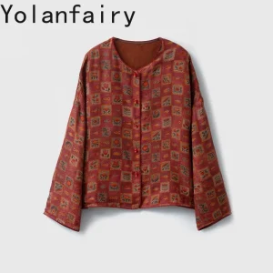 YOLANFAIRY 100% Mulberry Silk Top Coat Women Blouse Frog Buttons Gambiered Guangdong Silk Jacquard Long Sleeve Shirts Cardigan - AliExpress Shirts & Blouses