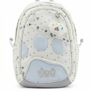 Japanese And Korean Nylon Canvas Women Bag With Polka Dot Cartoon Cat Paw Pattern Decoration College Style Student Backpack Tide - AliExpress Women's Handbags