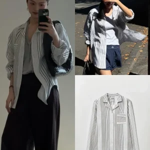 GED 25 Summer New Commuter Versatile Long Sleeve  Shirt Women's Button up Striped Top Loose Fit Breathable Regular Thickness - AliExpress Shirts & Blouses