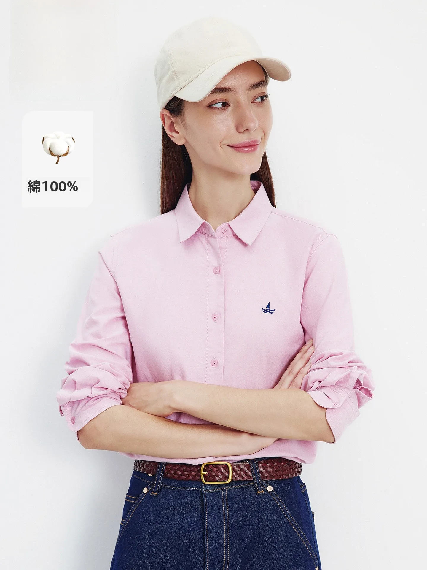 Pure Cotton Navigare Little Sailing Boat 2026 Autumn New Pink Long Sleeve Women Casual Shirt Breathable Comfortable Soft Fabric - AliExpress Shirts & Blouses