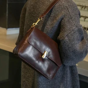 PNDME vintage luxury vegetable tanned cowhide women's shoulder bag outdoor genuine leather women's large capacity crossbody bag - AliExpress Women's Handbags