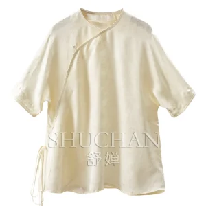 New Chinese Silk Positive Silk Diagonal Five-quarter Sleeve Shirt Women's 78L3 Blusas De Verano Mujer 2026 - AliExpress Shirts & Blouses