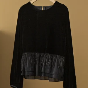 Winsleter-Silk Velvet Elegant Shirt, Long Sleeve Design Sense Hem, Women Retro Commute Loose Blouse, 2026 Autumn New T68468CC - AliExpress Shirts & Blouses