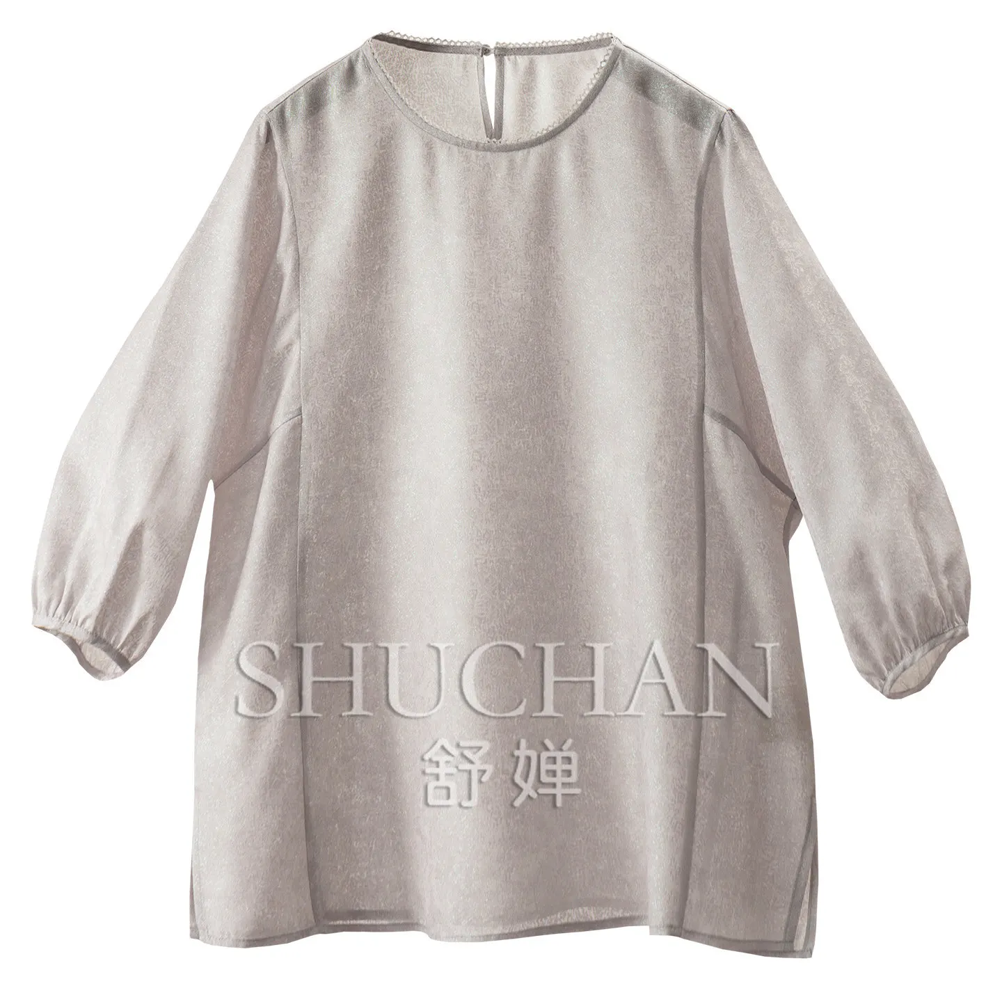 Thin Blouse Natural Silk Summer Industry Color Gold Silk Lantern Seven-quarter Sleeve Shirt Women 31M1 - AliExpress Shirts & Blouses