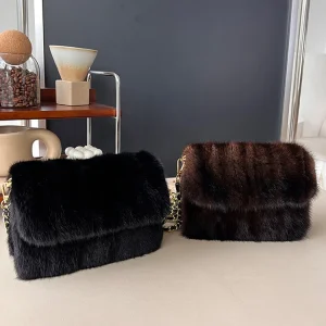 Real Mink Fur Bag For Women Winter Luxury Handbags Ladies Crossbody Single Shoulder Bag Evening Bags Ladies Fluffy Handbag - AliExpress Women's Handbags