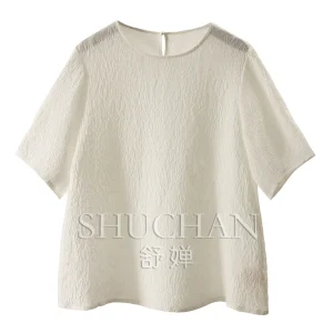 Penny Blouse 100% Natural Silk Crown Crepe Jacquard Short Sleeve Shirt Women 26W9 Blouses for Women Fashion 2026 - AliExpress Shirts & Blouses