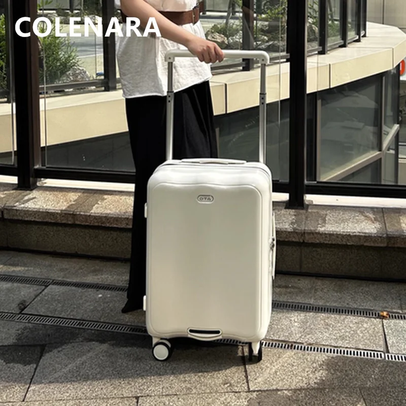 COLENARA 20"24Inch Travel Luggage ABS + PC Boarding Box Women's Trolley Case Men's Password Box with Wheels Rolling Suitcase - AliExpress Luggage