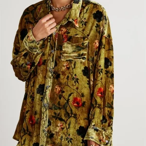 2025 Women's Fashion Long Sleeve Shirt Gold Velvet Loose Casual Women's Shirt y2k New High Quality Versatile Cardigan bra - AliExpress Shirts & Blouses