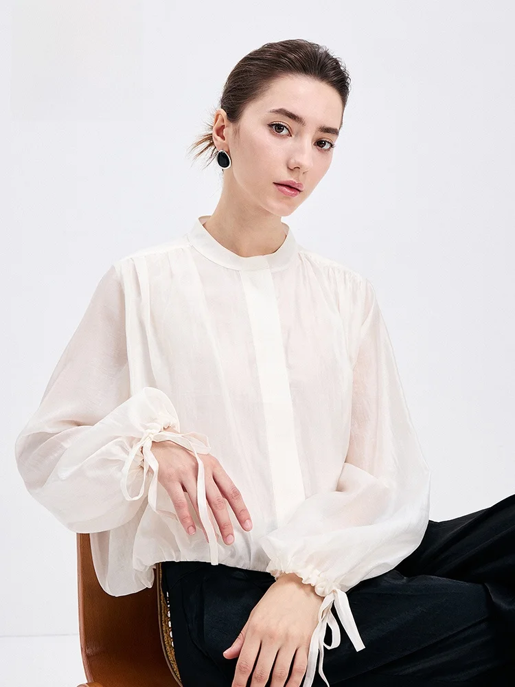 Navigare Women's Loose Fit Long Sve irt Thin Material Stand Collar ort Length Spring Summer New Arrival Boat Design - AliExpress Shirts & Blouses
