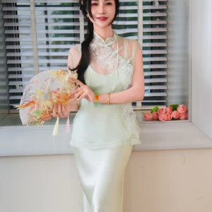 Summer New Style Ultra-Thin Silk Qipao Women's Slimming Top True Silk Elegance Short Sleeve  Color Fashionable Design - AliExpress Shirts & Blouses